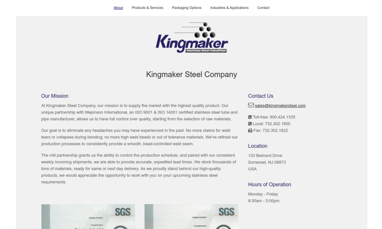 Kingmaker Steel Co., Inc.